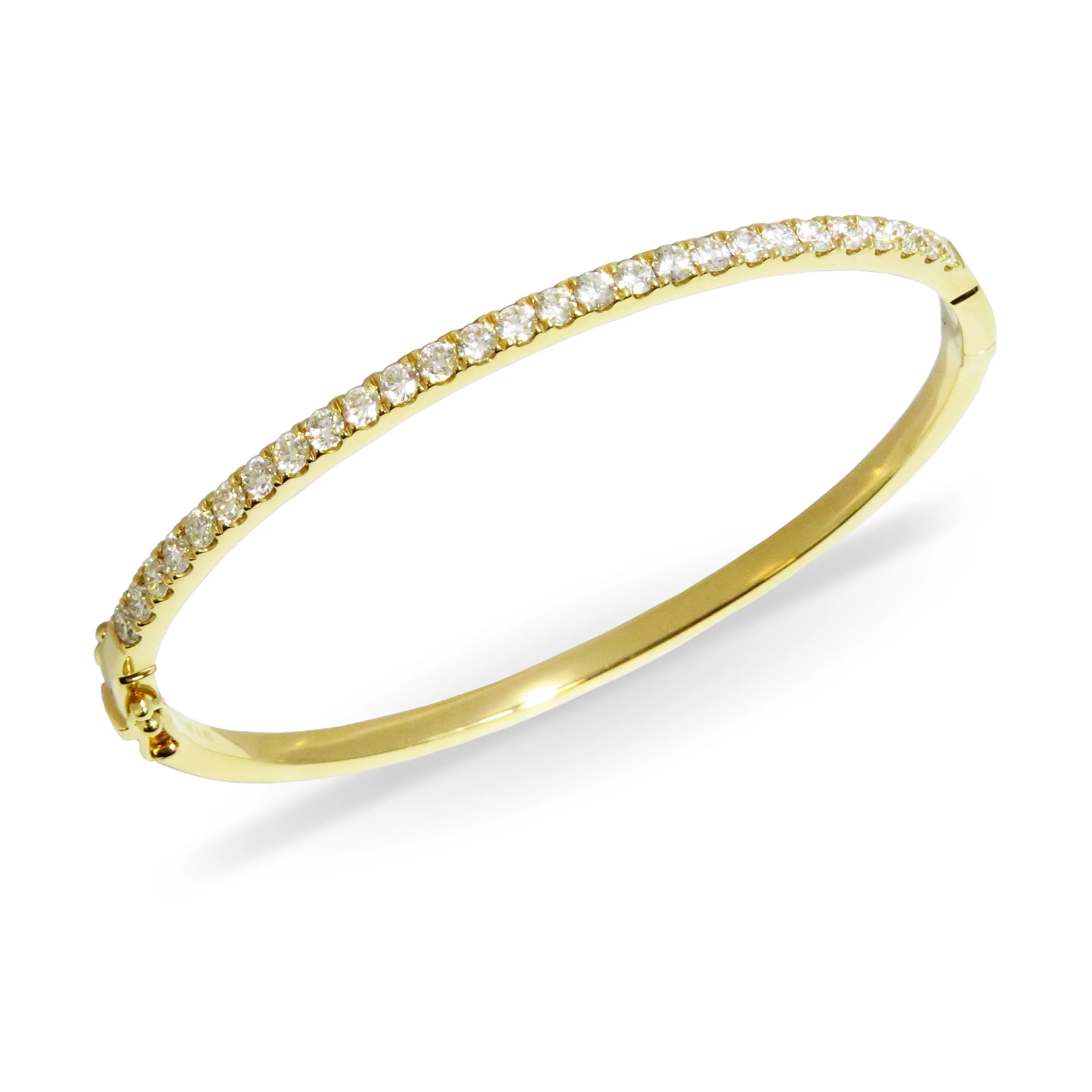Gold and Diamond Bangle Bracelet