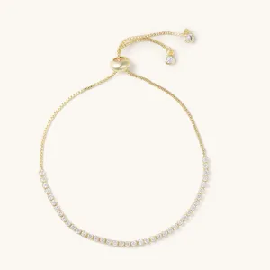 Gold Diamond Chain Slider Bracelet