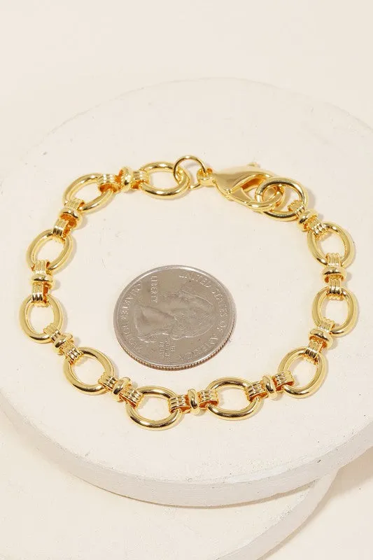 Gold Oval Link Bracelet