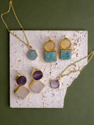 Healing Crystals Premium Jewellery Hamper ( 4 Raw Stone Jewellery)