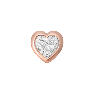 Heart Diamond Bezel Bangle Charm