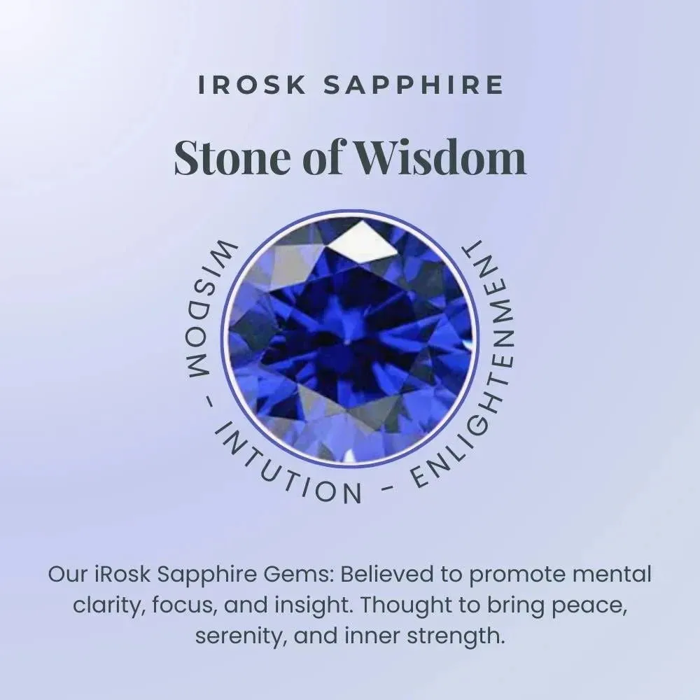 Heart Shaped Sapphire Necklace in Sterling Silver - Irosk®
