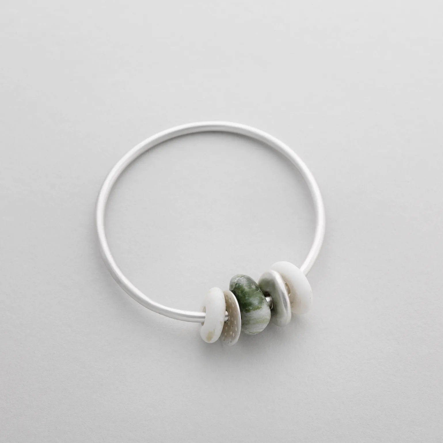 Iona Marble & Silver Bangle