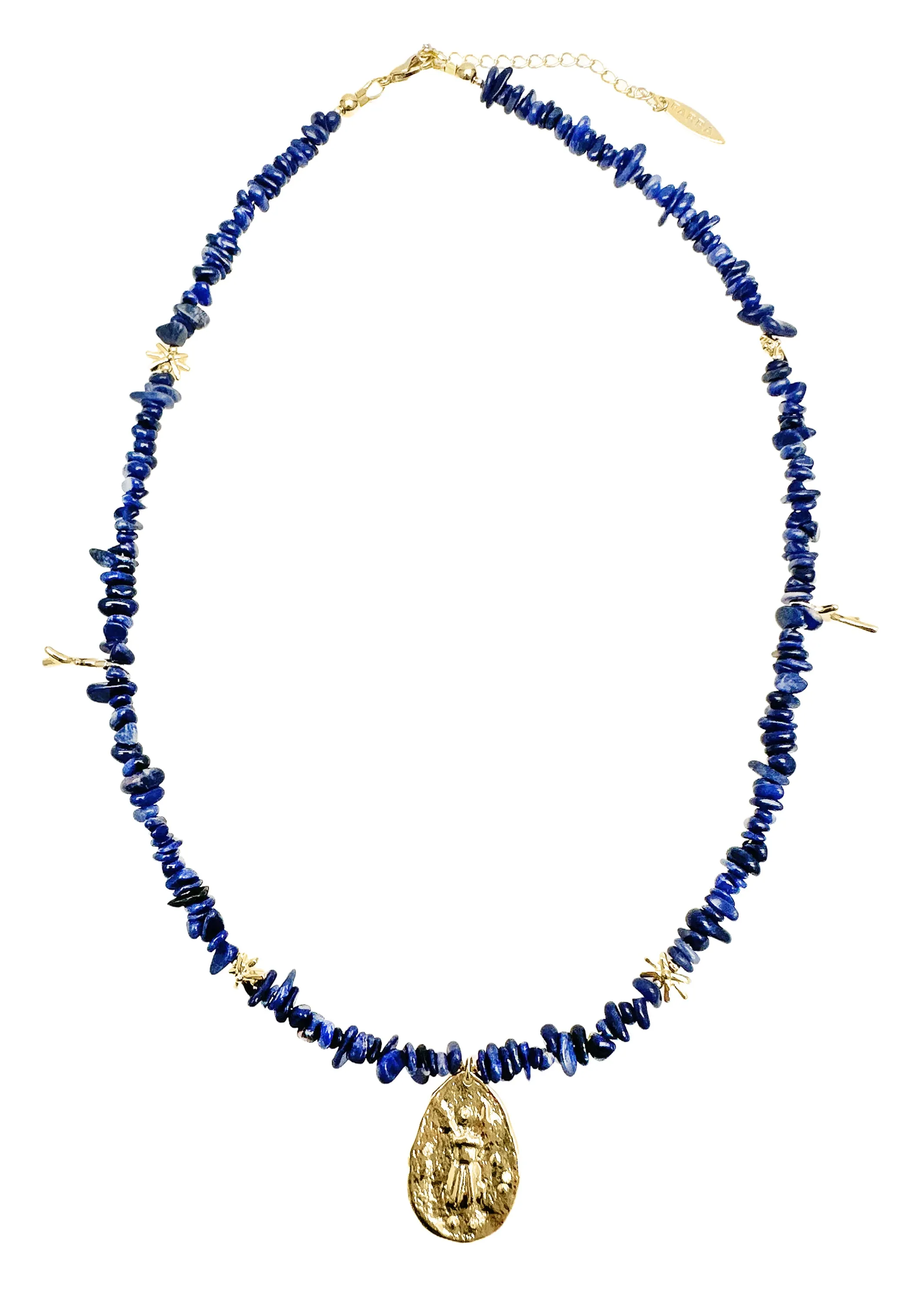 Irregular Sapphire Pendant Necklace LN083