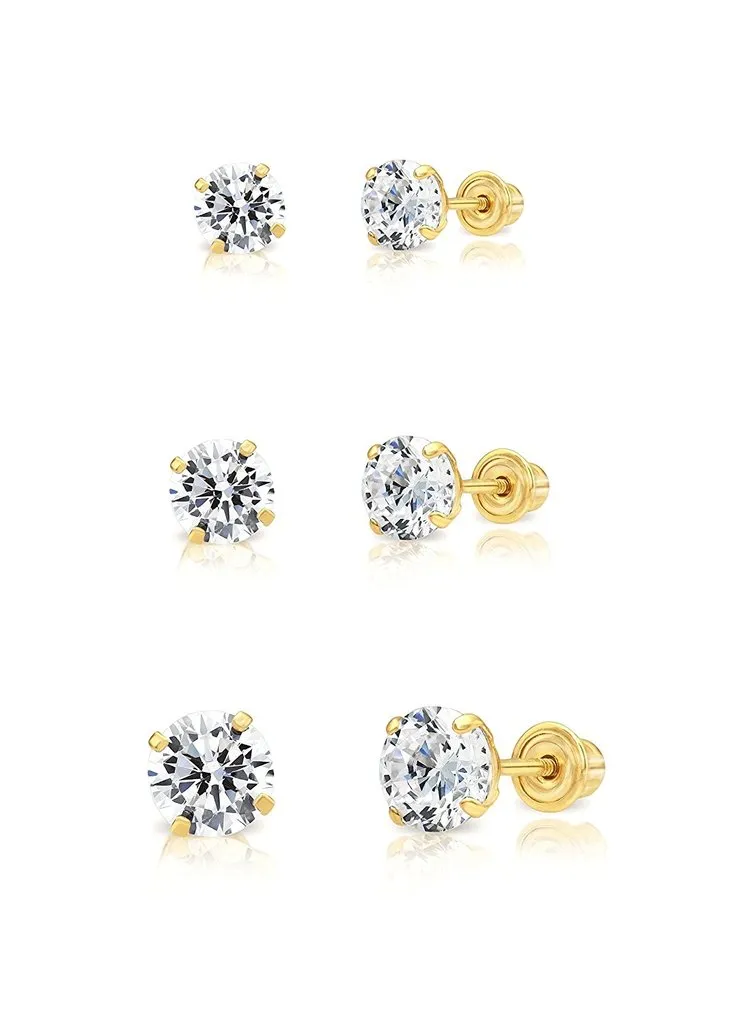 Kim & C Cubic Zircon Earrings 4mm