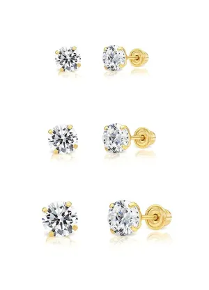 Kim & C Cubic Zircon Earrings 4mm