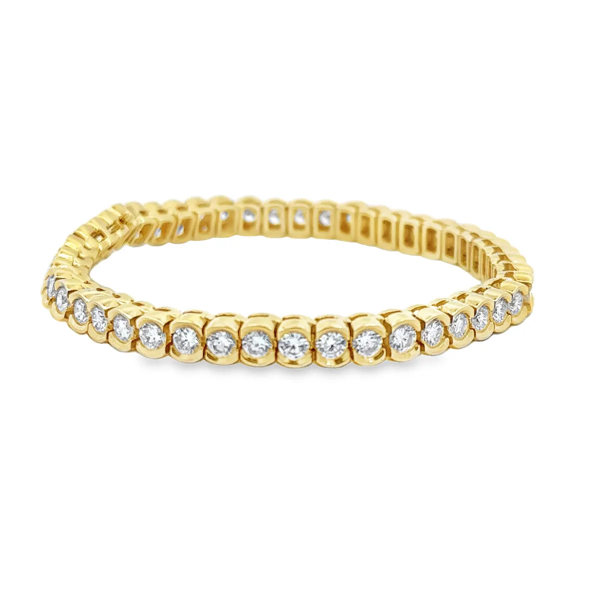 Kirkland Jewelry Estate | 18K Yellow Gold Diamond Tennis Bracelet