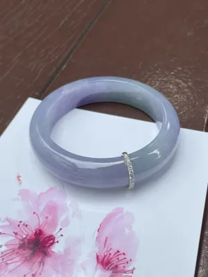 Lavender with Green Jade Bangle | 54mm (NJBA039)