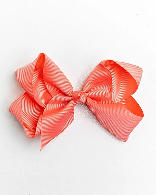 Light Coral 6" Hair Bow