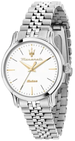 Maserati Epoca Stainless Steel White Dial Quartz R8853118519 100M