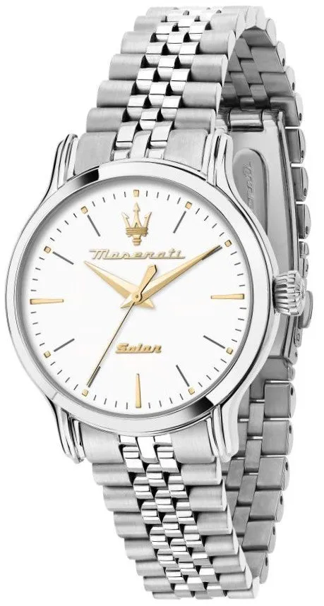 Maserati Epoca Stainless Steel White Dial Quartz R8853118519 100M