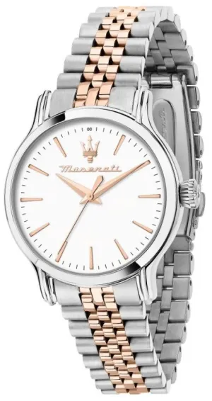 Maserati Epoca Two Tone Stainless Steel White Dial Quartz