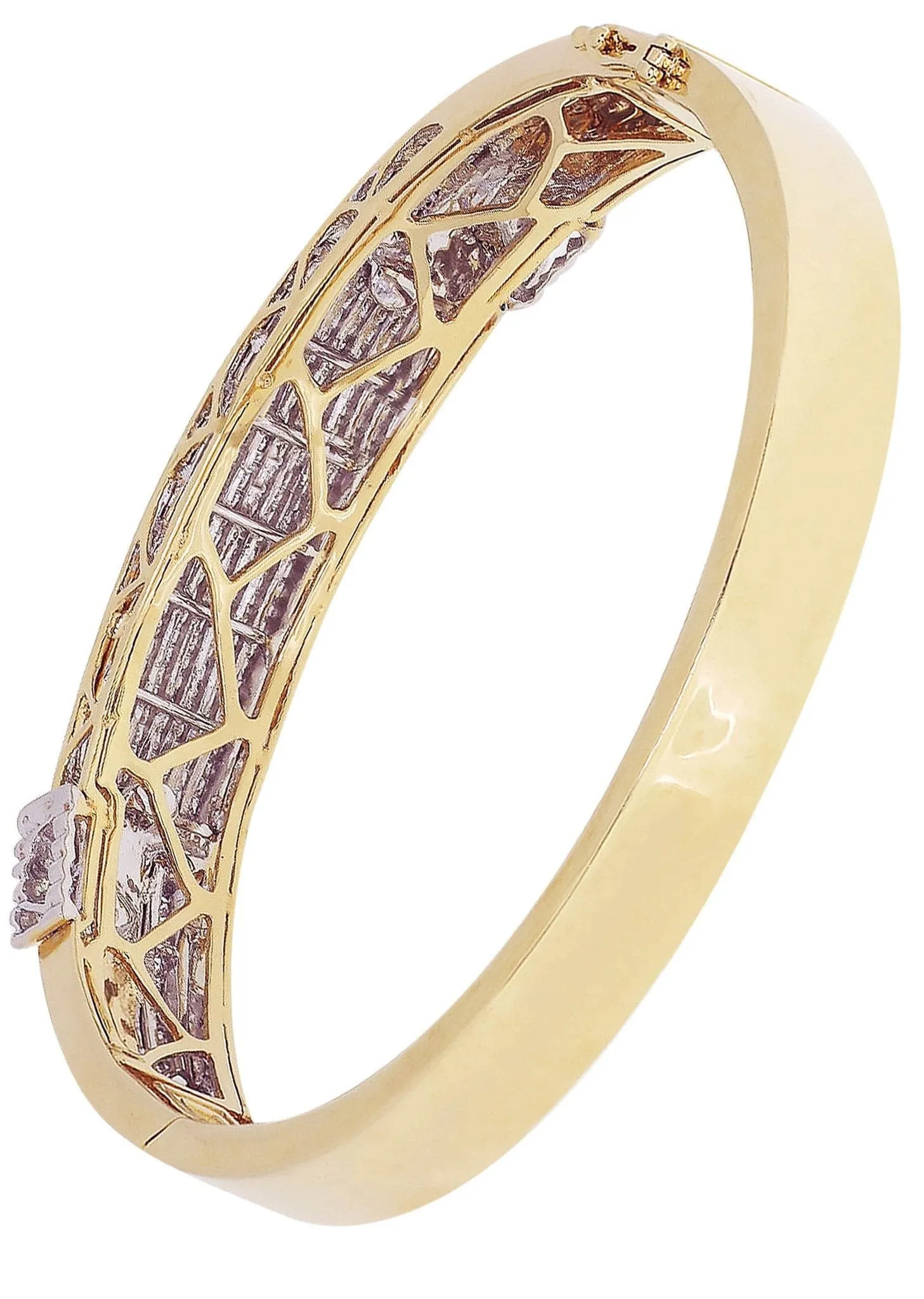 Mens Diamond Bangle Yellow Gold| 2.81 Carats| 47.66 Grams