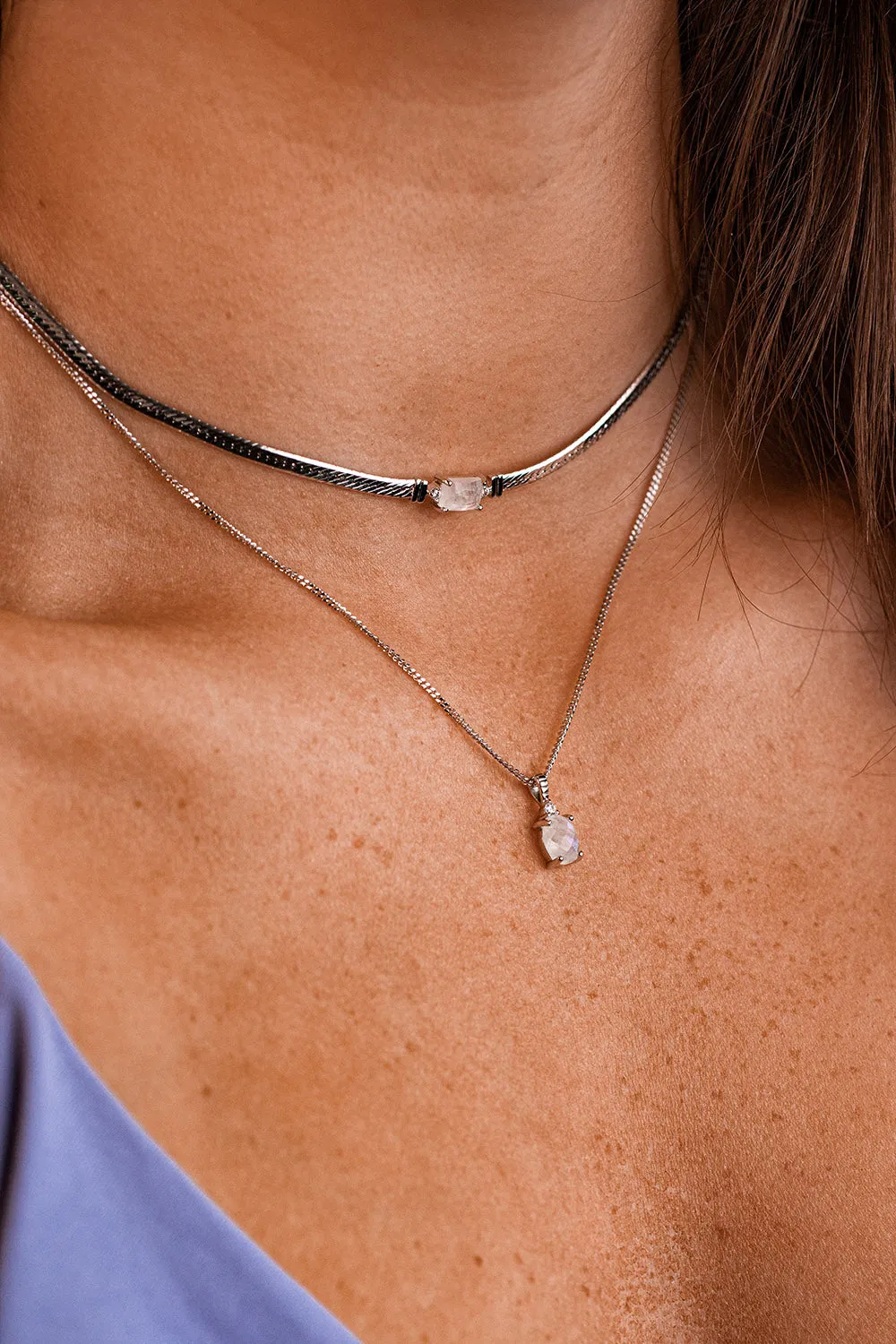 Moonstone Intuition Necklace Silver