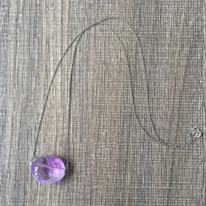 Organic Shaped Amethyst Long Necklace