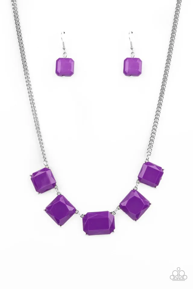 Paparazzi Necklace ~ Instant Mood Booster - Purple