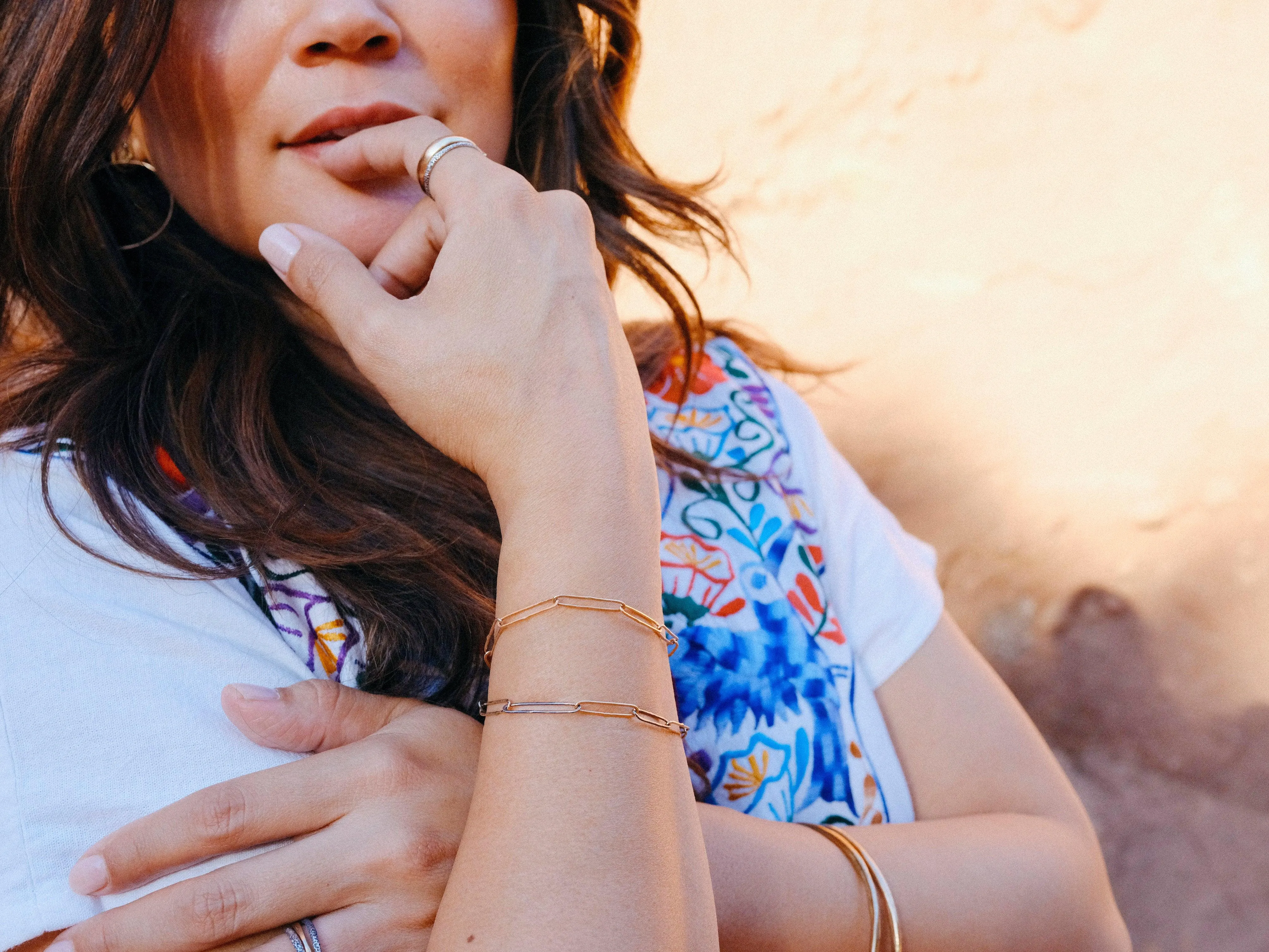 Paperclip Chain Bracelet - 14k