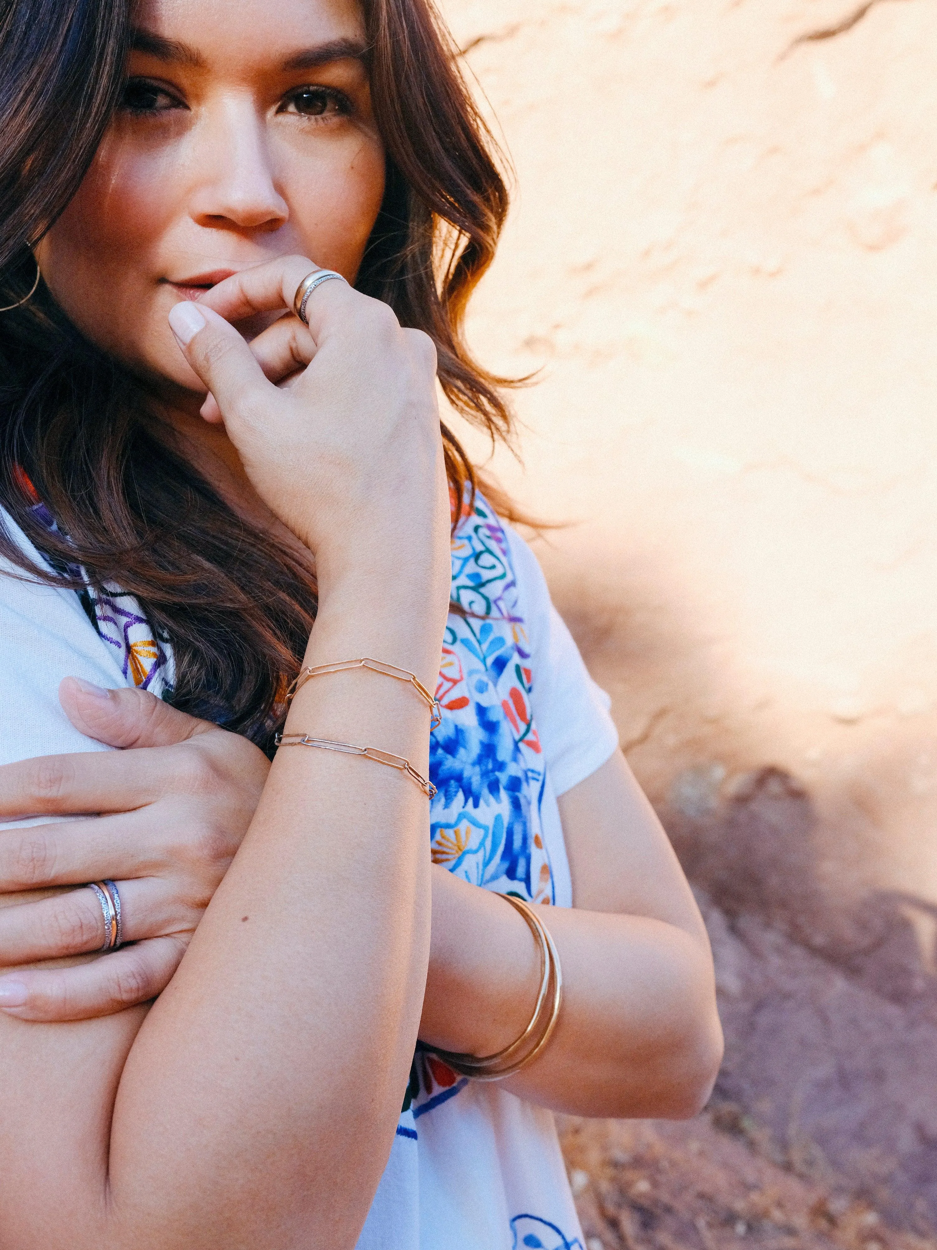 Paperclip Chain Bracelet - 14k
