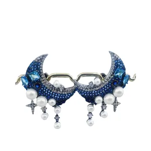 Pre Order:  Micro Inlaid Zirconium Moon Pearl Earrings