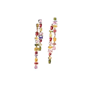 Pre Order:  Zircon Multilayer Tassel Dangle Earrings