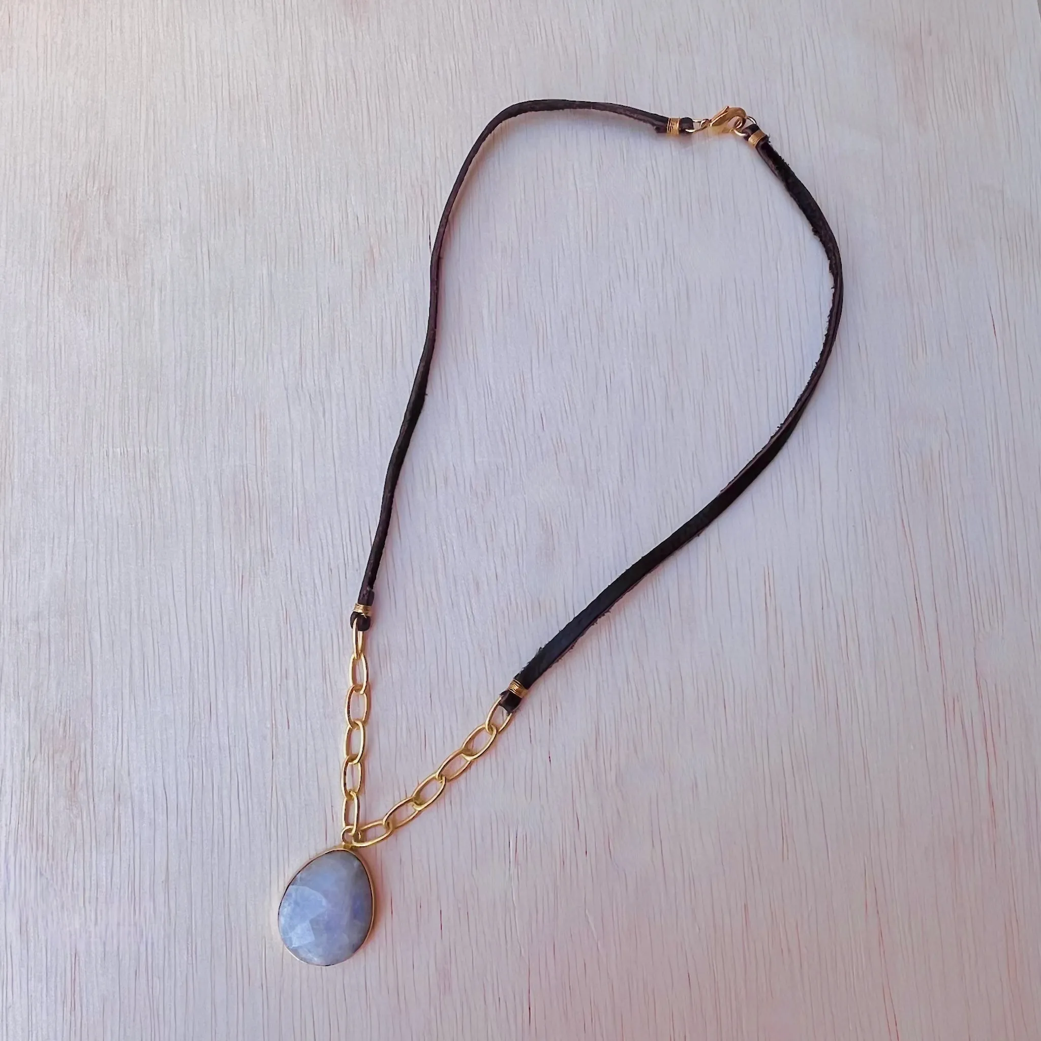 Rainbow Moonstone Serendipity Necklace