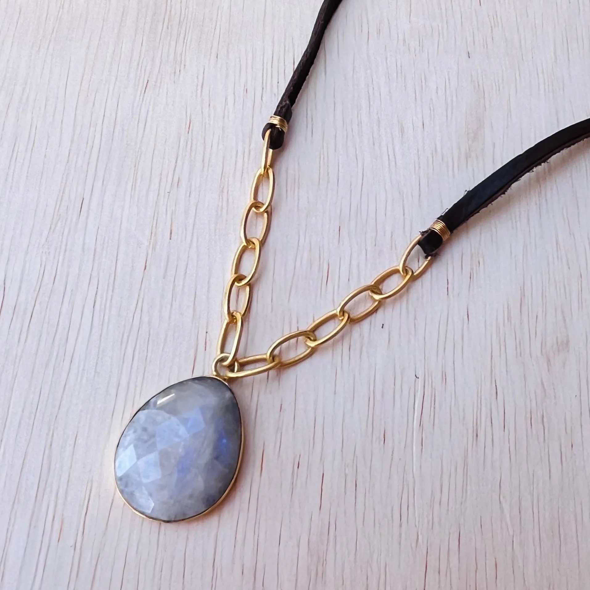 Rainbow Moonstone Serendipity Necklace