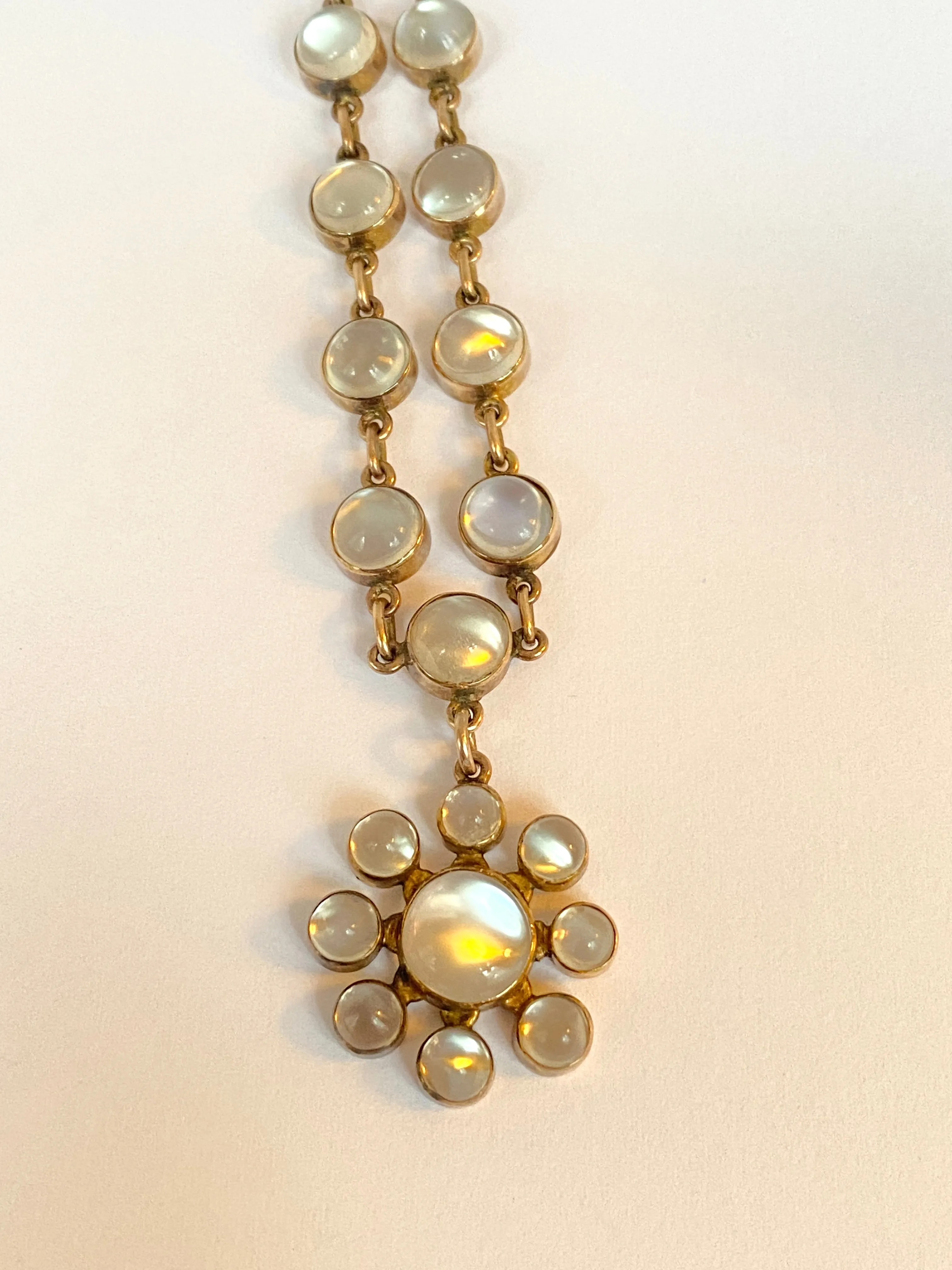 Reserved 1st payment Stunning, Art Deco, 1930s, 9ct Gold,  Moonstone Necklace