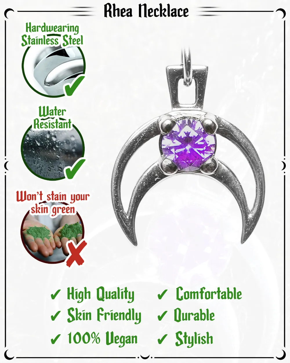 Rhea Necklace in Mirror Steel