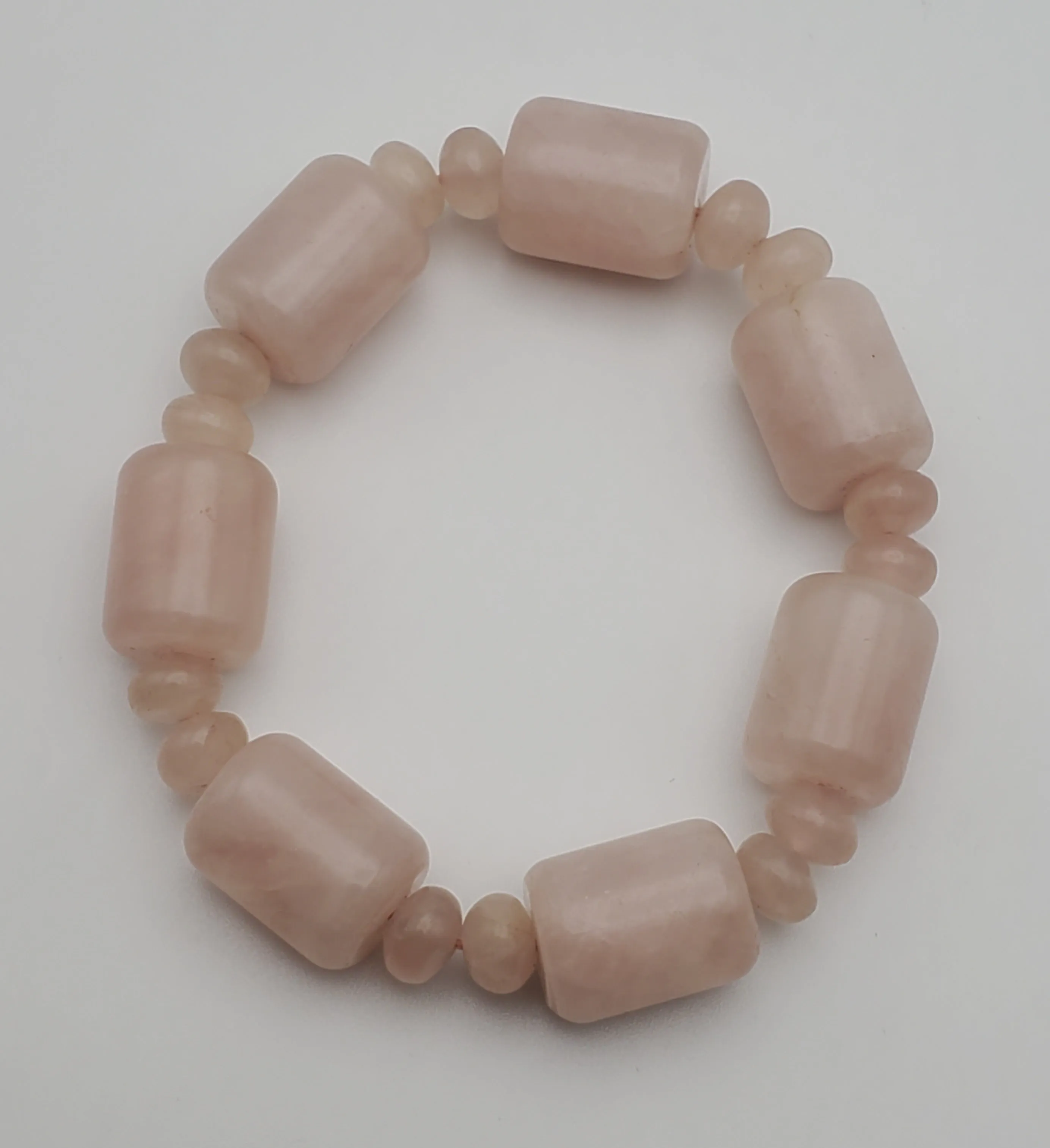 Rose Quartz Beaded Stretch Bracelet