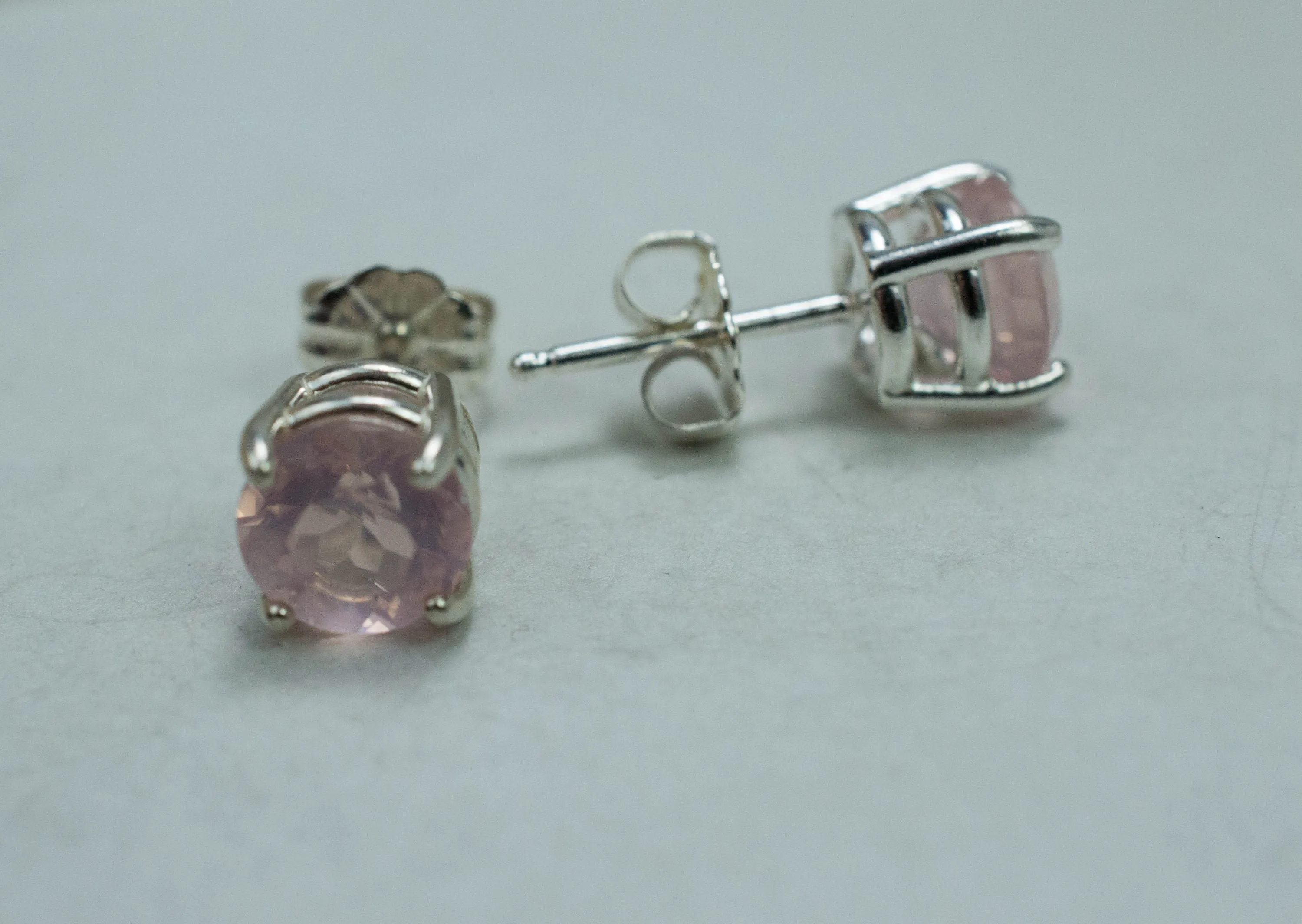 Rose Quartz Earrings; Natural Untreated Brazil Rose Quartz; 2.165cts
