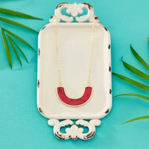 Savannah Red Reversible Cradle Necklace