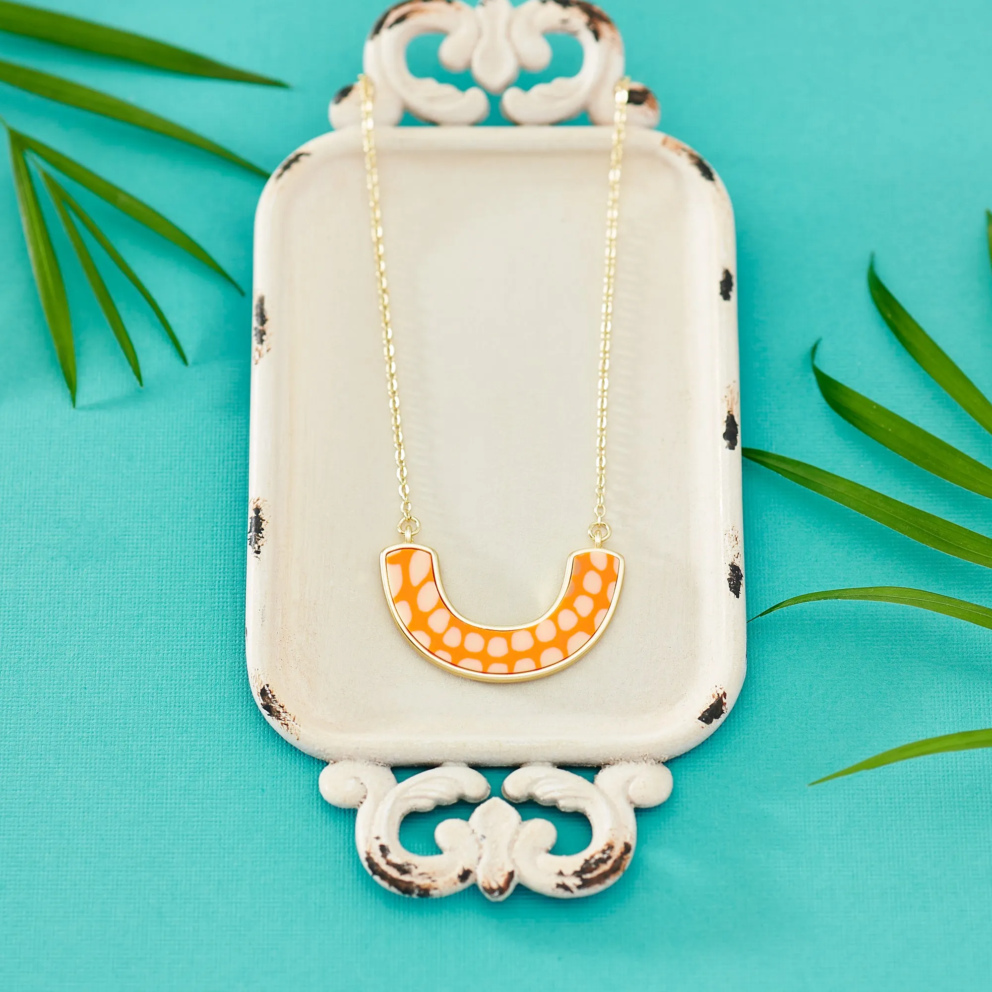Savannah Red Reversible Cradle Necklace