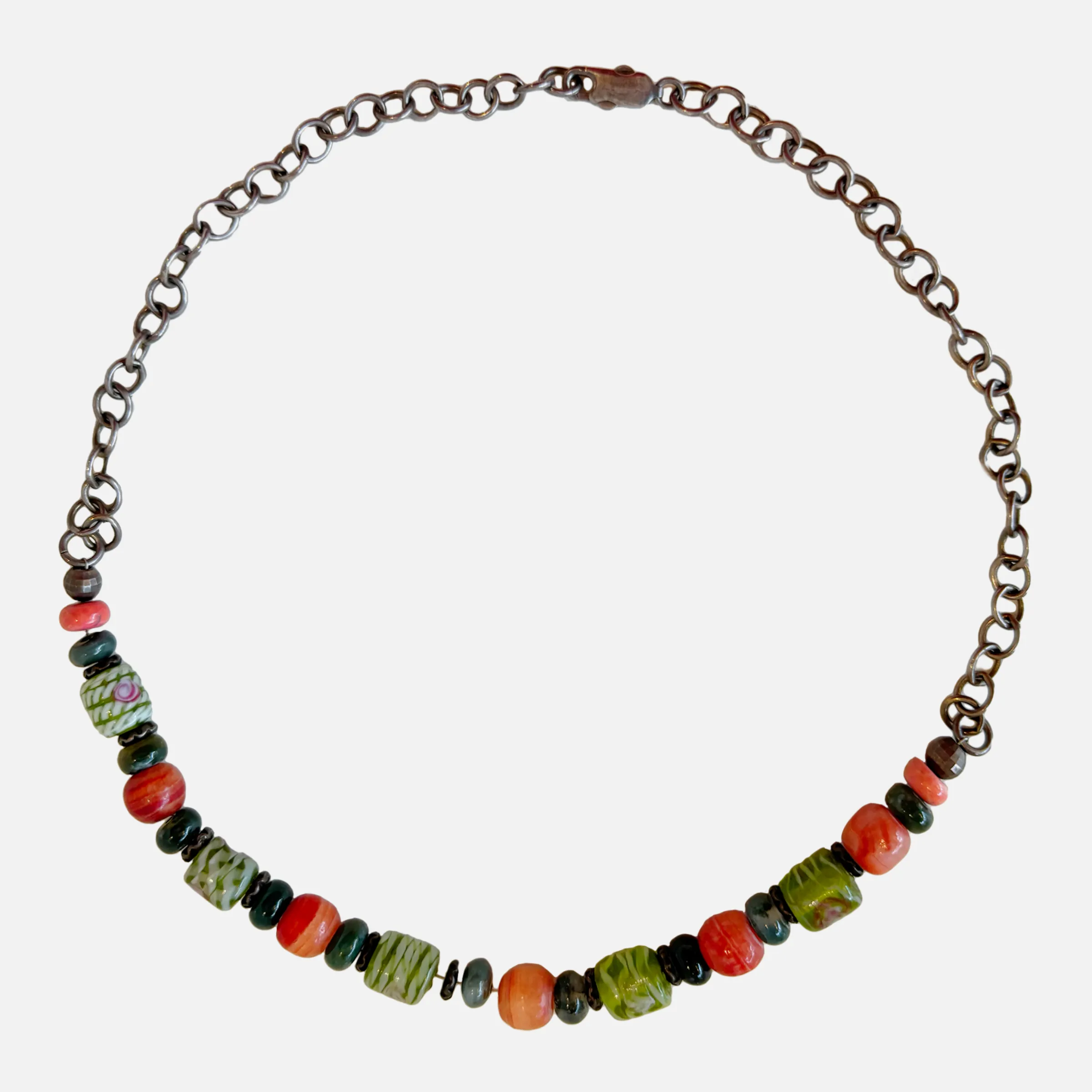 Spring Grass Beaded Necklace (63)