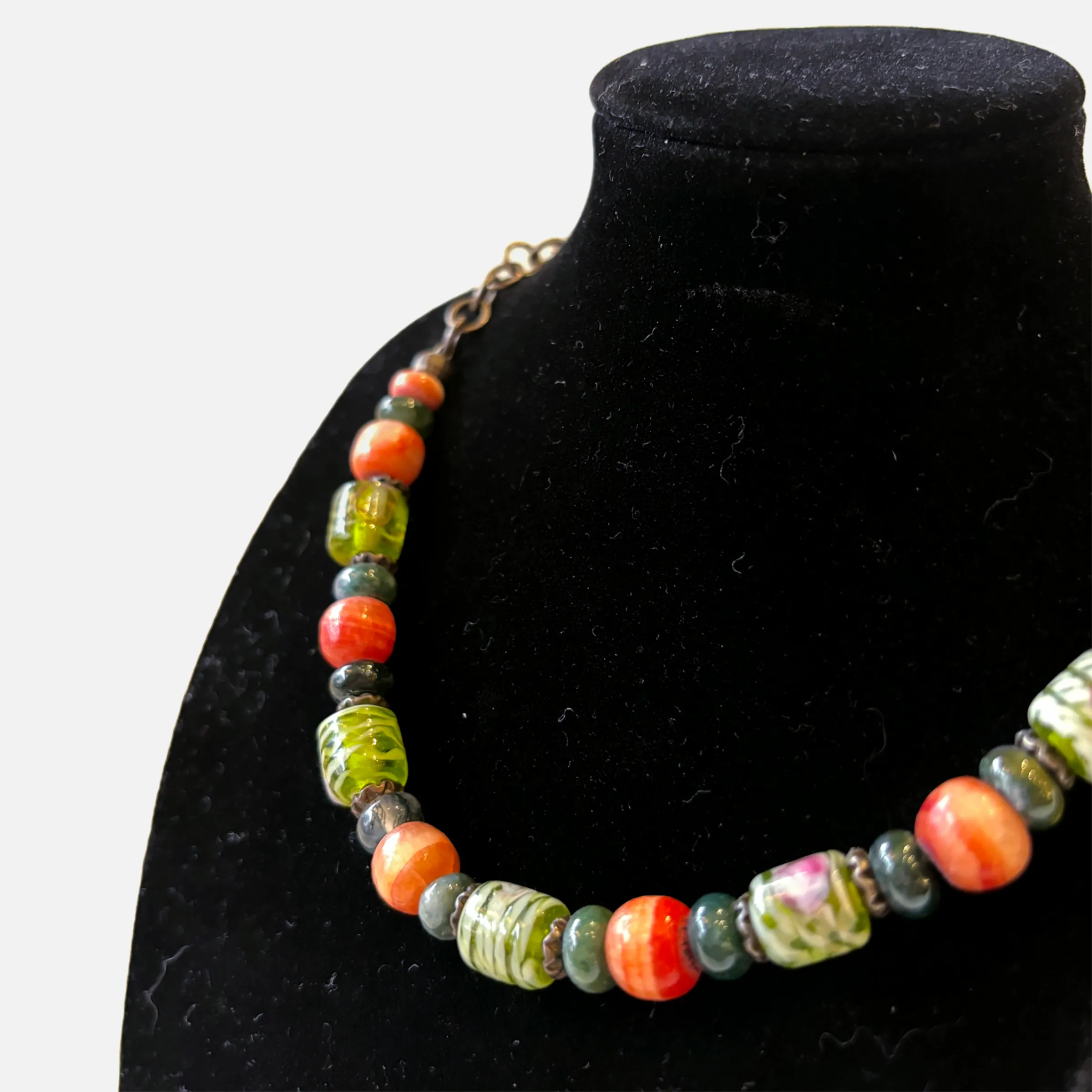 Spring Grass Beaded Necklace (63)