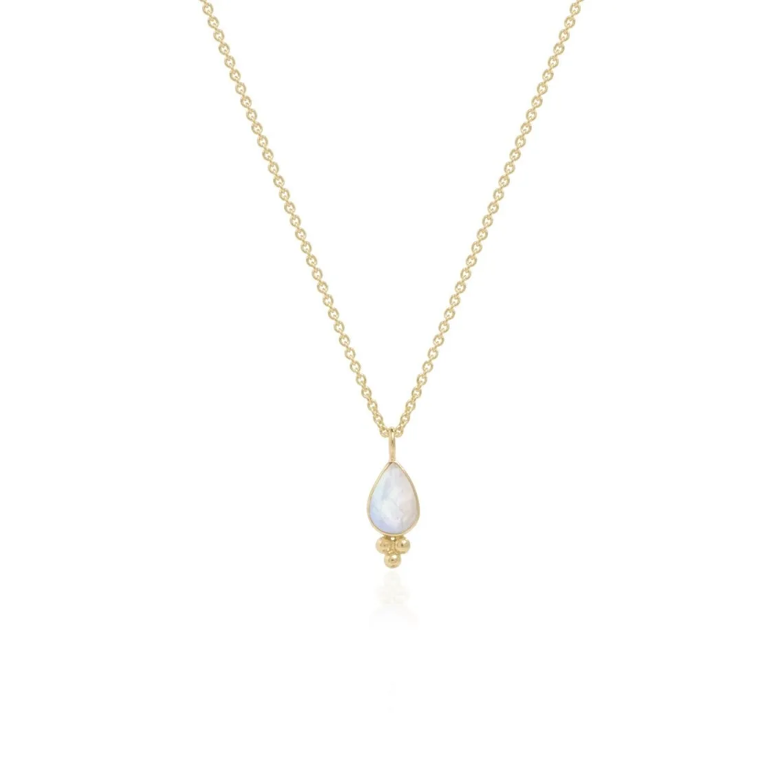 Teardrop Gold Moonstone necklace
