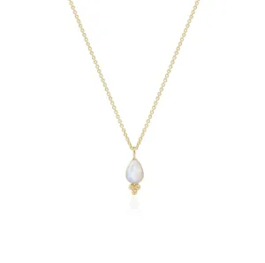 Teardrop Gold Moonstone necklace