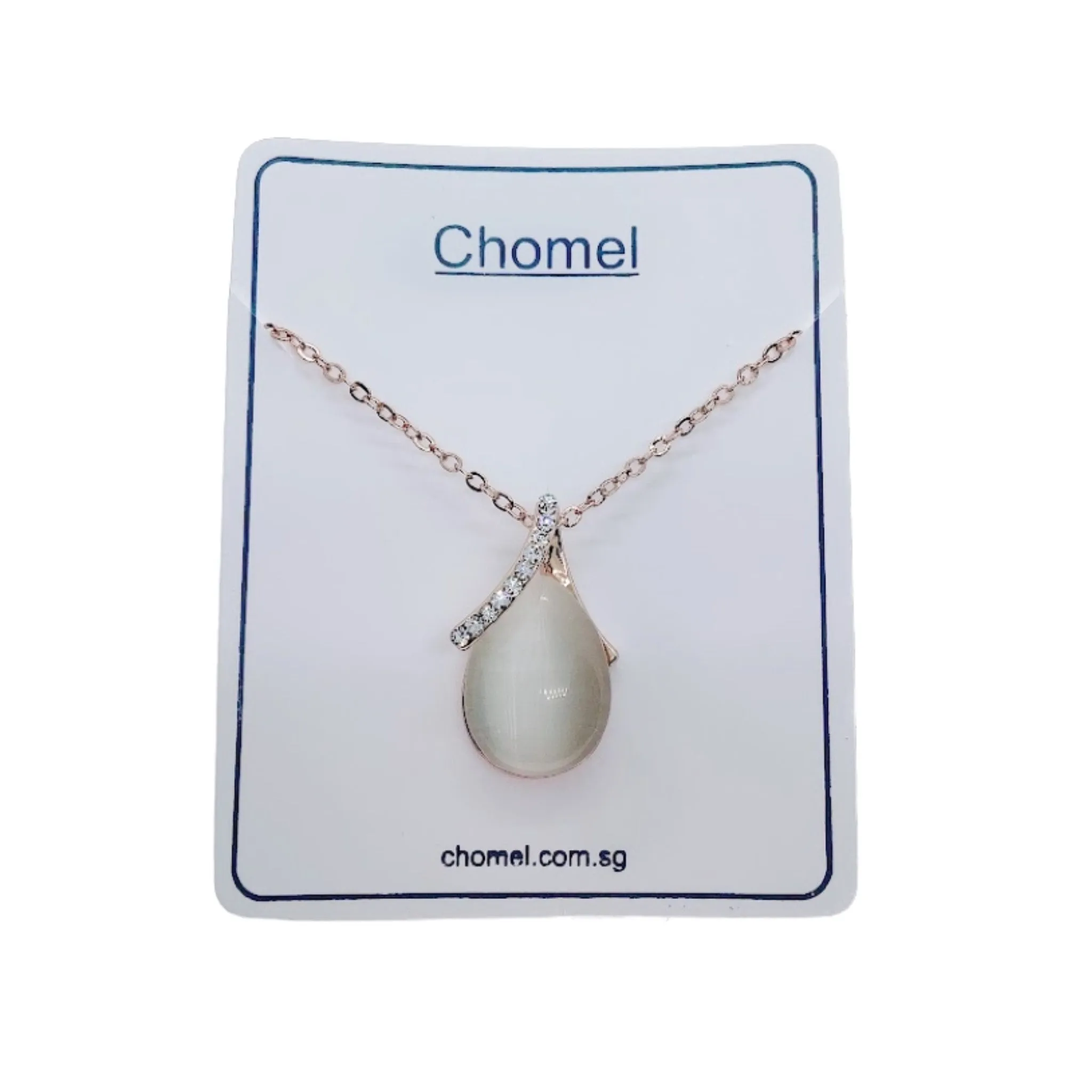 Teardrop Simulated Moonstone Necklace