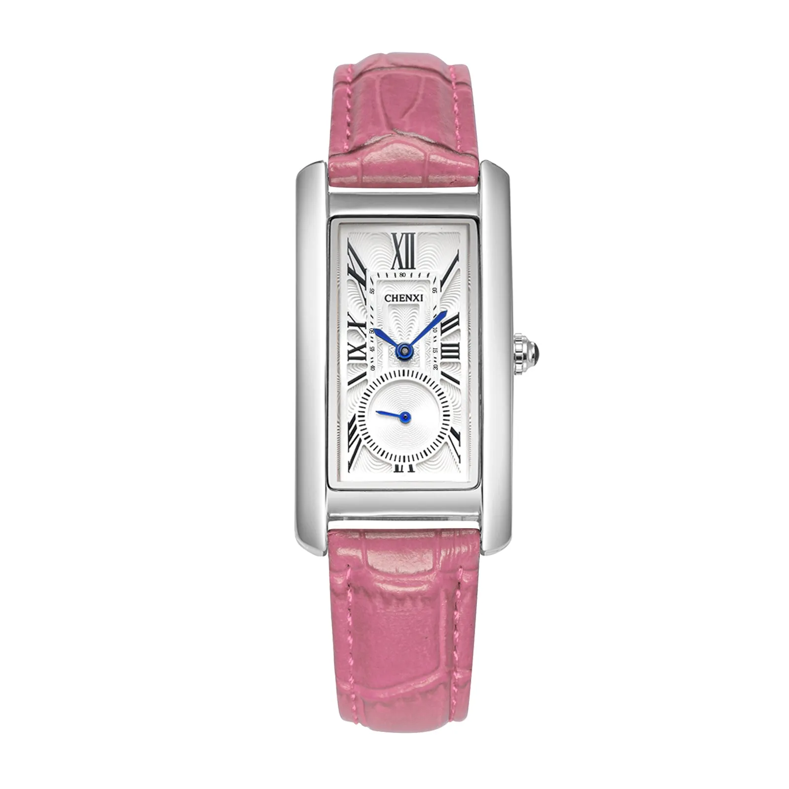 Two-pin semi-simple leatherl quartz watch W280888L
