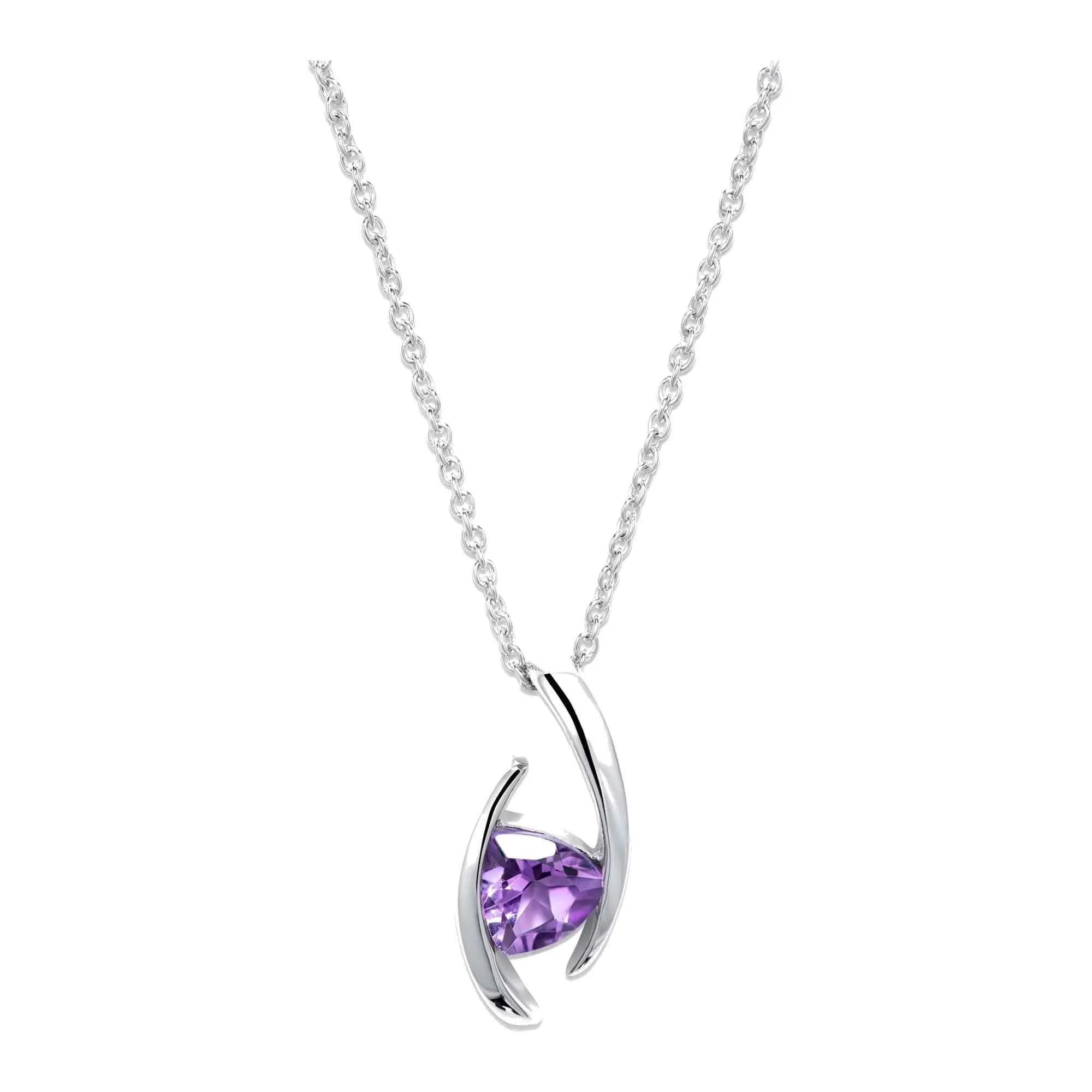 Unique & Co MK-938AM Women's Silver 925 Pendant Necklace