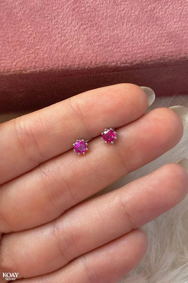 Zircon (031) Hot Pink Earring